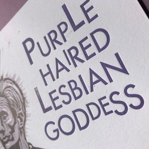 Purple Haired Lesbian Goddess print image 4