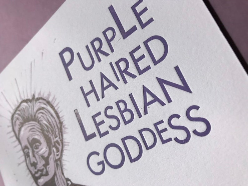 Purple Haired Lesbian Goddess print image 4