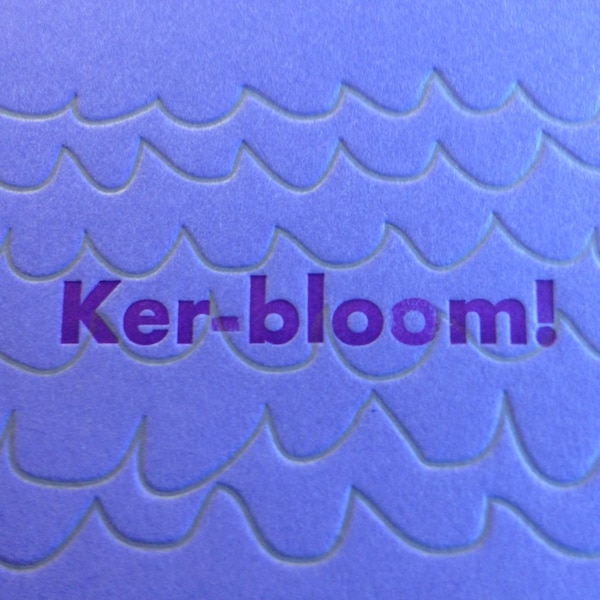 Purple letterpress birthday zine