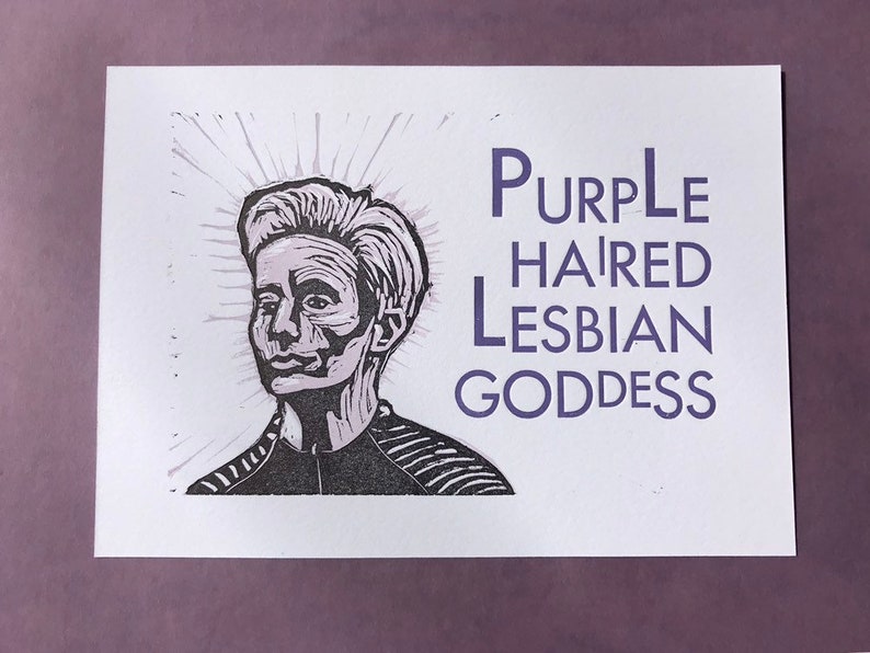 Purple Haired Lesbian Goddess print image 2