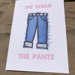 Letterpress pants print