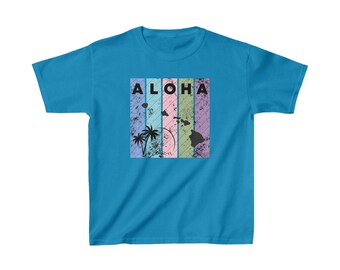 Aloha Hawaii Silhouette - Kids Heavy Cotton™ Tee