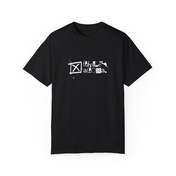 HIDEStussy old ALOHA Tシャツ L X Live Aloha - Adult Unisex Garment-dyed T-shirt - Etsy