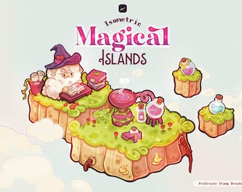 Isometric Magical Witch Potions - Stamp Brushes for ProCreate