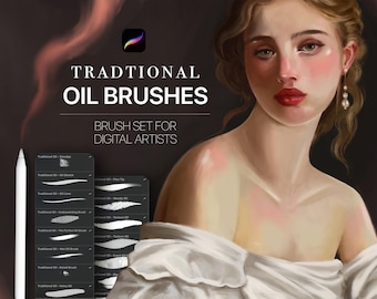 Procreate Oil Painting Brush Set: Traditional Oil