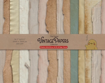 Vintage HD Paper Textures Set - Digital Download