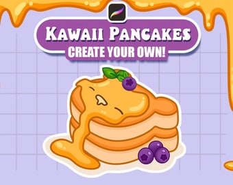 Procreate Anime Brushes: Kawaii Food Stamps, japanische Sakura (Digitaler Download)