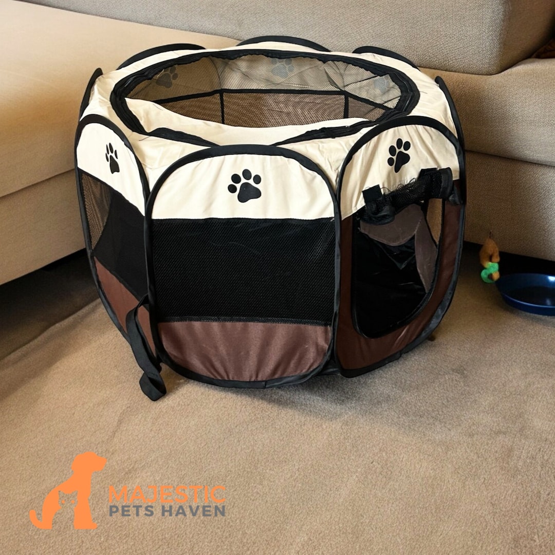 View of Modern Dog Crate, Foldable Dog House, Dog Tent Bed, Portable Dog Crate ...