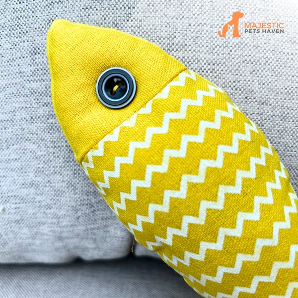 Fish Cat Toys, Plush Puppy Teething , Fish Cat Pillow, Indestructible Cat Squeaky Plushies, Durable Chew Toys, Cat Supplies