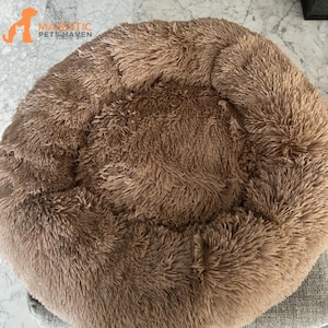 Fluffy Round Cat Bed, Cat Nest, Calming Soft Plush Donut Pet Bed, Calming Cat Cave, Calming Cat Pet Supplies, Soft Cat Bed, Cat House,