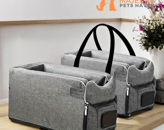 Dog Car Seat, Pet Travel Bag For Front Armrest, Pet Carrier, Puppy Car, Dog Sling, Puppy Carrier, Small Dog Car Booster Seat, Bags For Dog,