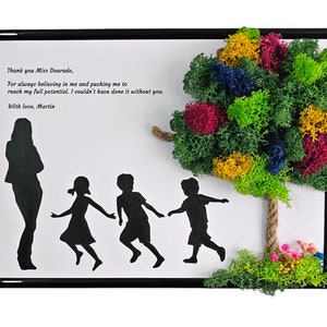 Cartão pessoal do quadro da arte do presente 3D do professor A4, cartão de agradecimento personalizado do professor, cartão personalizado do fim do período, apreciação do professor