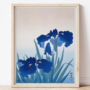 Iris Flower Print | Vintage Japanese Botanical Poster | Floral Wall Art | Printable Nature Artwork | Digital Download | Vintage Poster