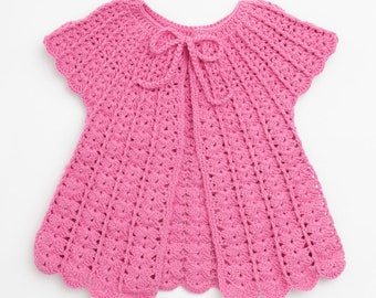 Organic Yarn Baby Vest Fuchsia