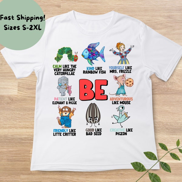 Camicie per insegnanti, T-shirt per libri per bambini, Regalo di apprezzamento per gli insegnanti, Girocollo, Regalo motivazionale per gli insegnanti, Ritorno a scuola, Regalo per lei.