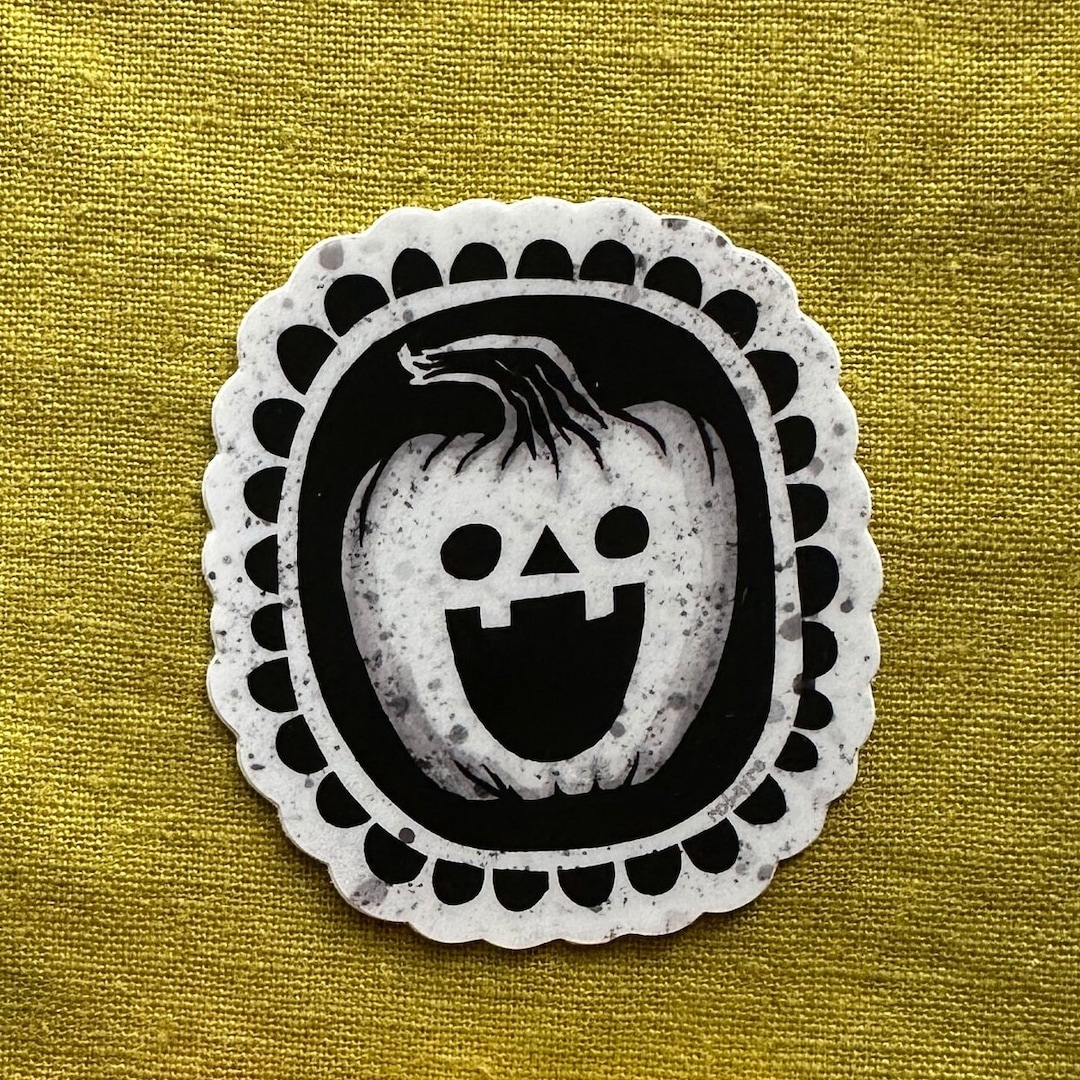 Jack-o-lantern Sticker Vinyl Decal Diecut Halloween Pumpkin Robayre - Etsy