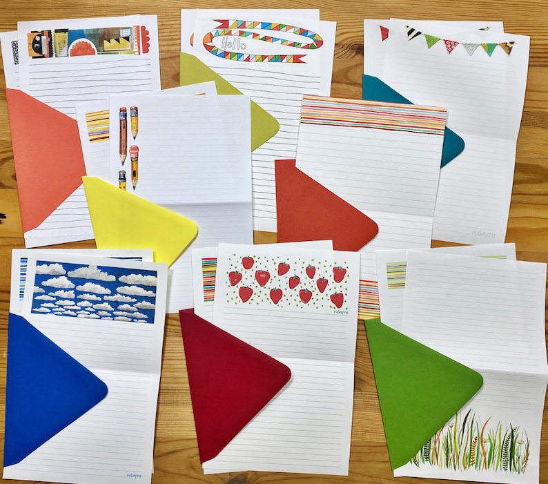 Variety Pack Letter Writing Paper Stationery Set Writing Etsy