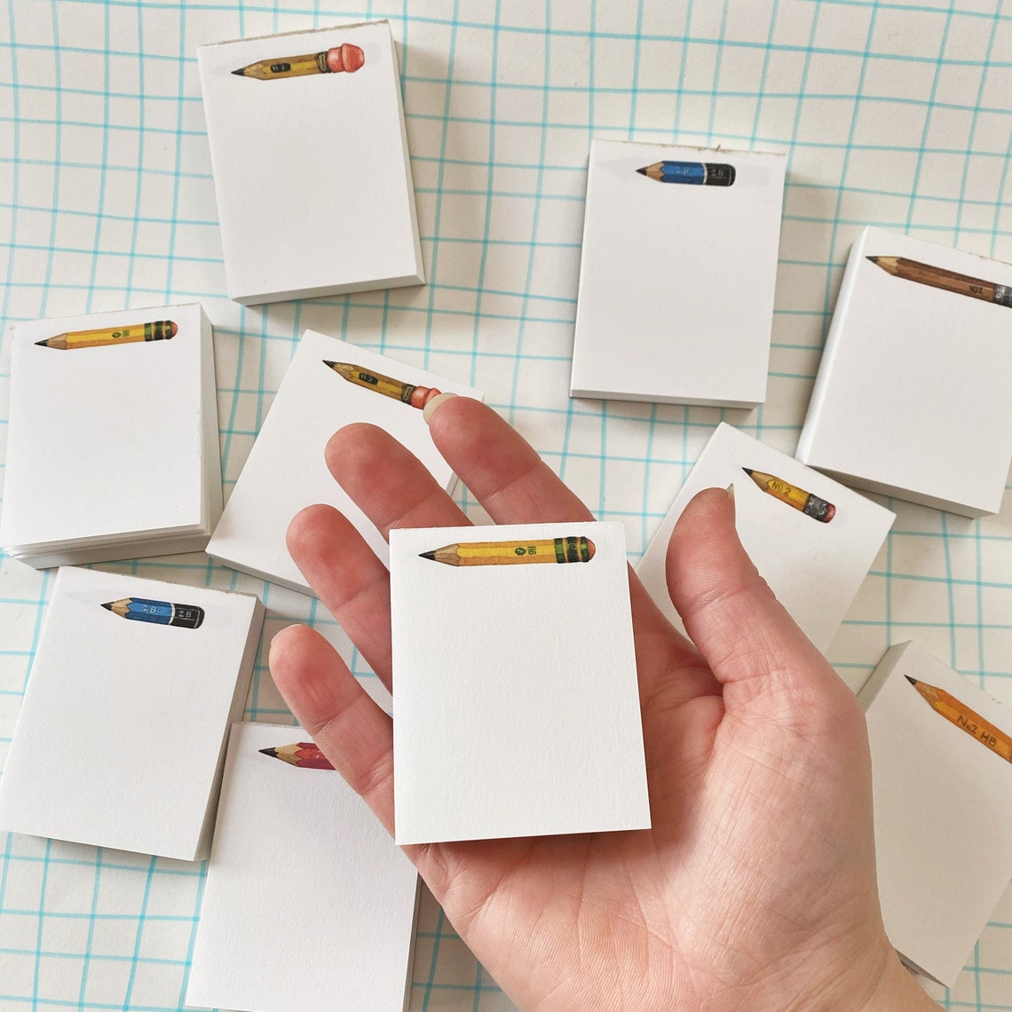 Tiny Pencil Mini Notepad by Robayre Watercolor Illustration Pencils - Etsy