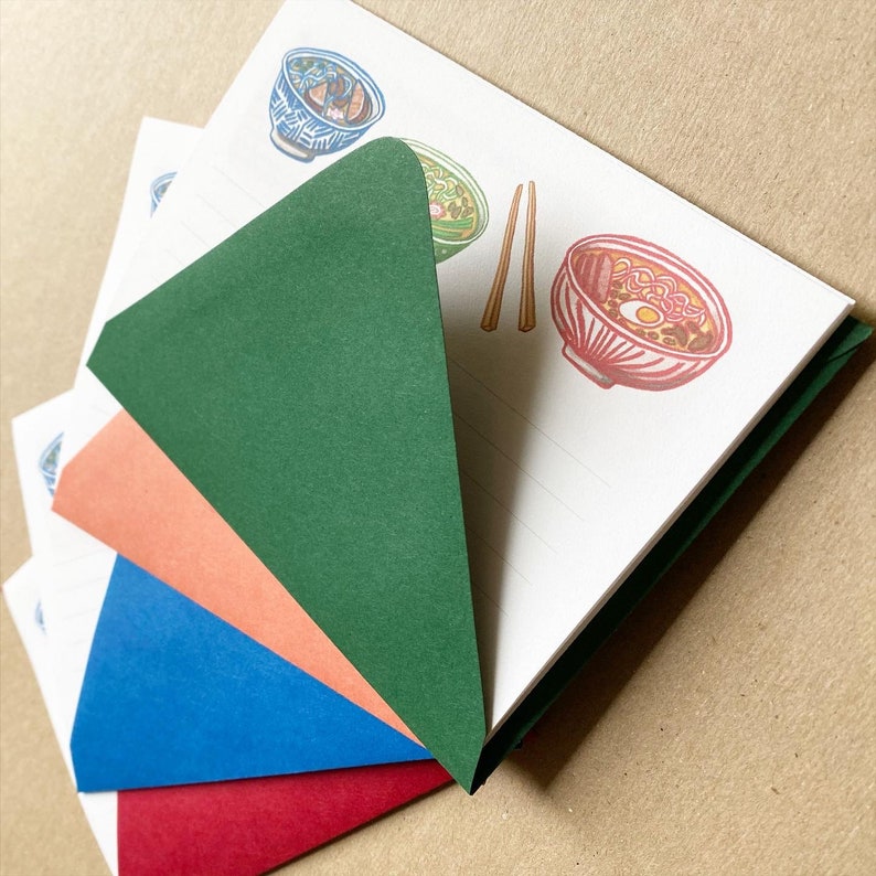 Ramen Illustration Stationery Paper Set Letter Writing Paper | Etsy