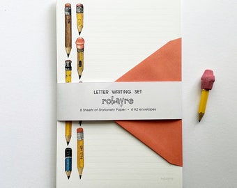 Tiny Pencil Stationery Paper Set, little pencils, writing paper