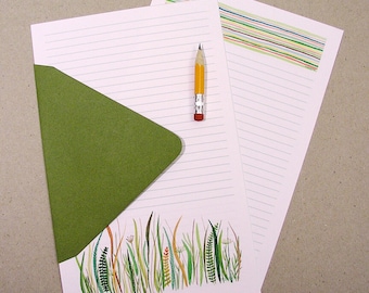 Prairie Stationery Paper Set, prairie watercolor
