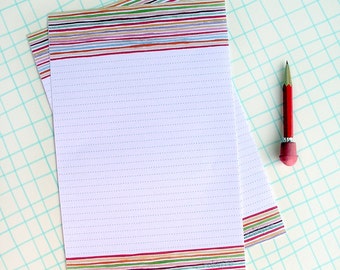 Watercolor Letter Writing Paper, Stationery Sheets