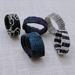 3 Quilted Fabric Rings image 9