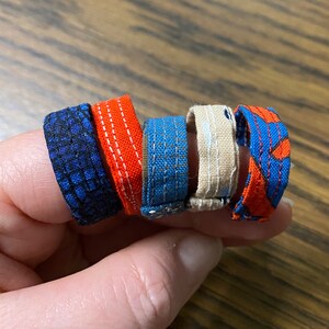 3 Quilted Fabric Rings image 7