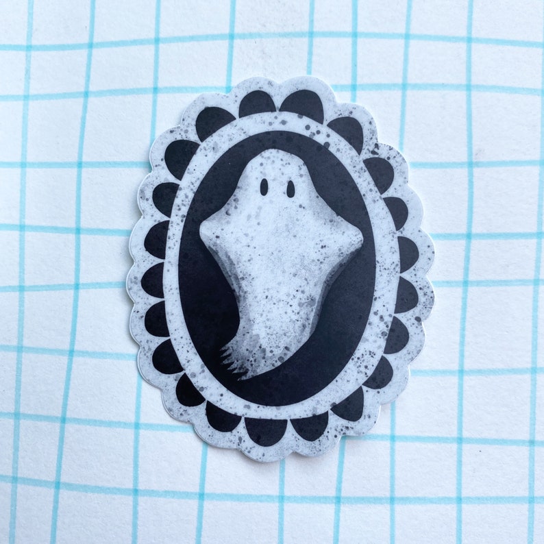 Ghost sticker vinyl decal diecut Halloween ghostee haunted robayre image 5