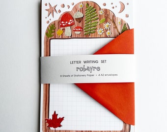 Woodland letter writing paper and envelope set by Robayre