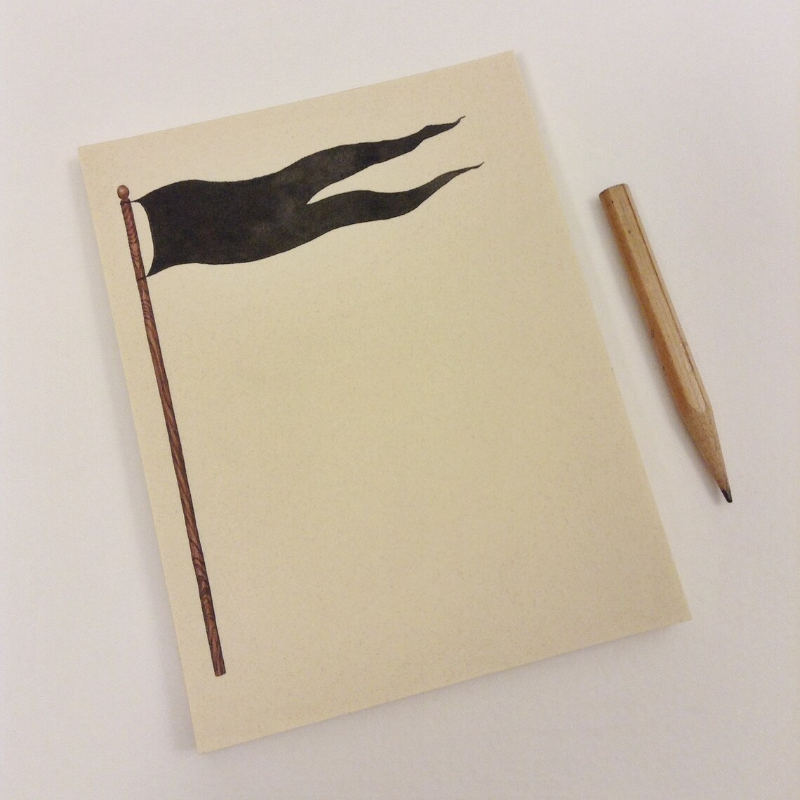Black Flag Notepad, 50 Sheet, Pennant Jotter, Banner Flag GOT Note Pad ...