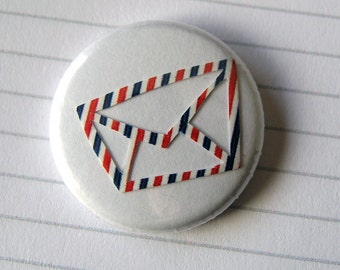 Mail Button, Airmail Badges Set, letter, write, mail