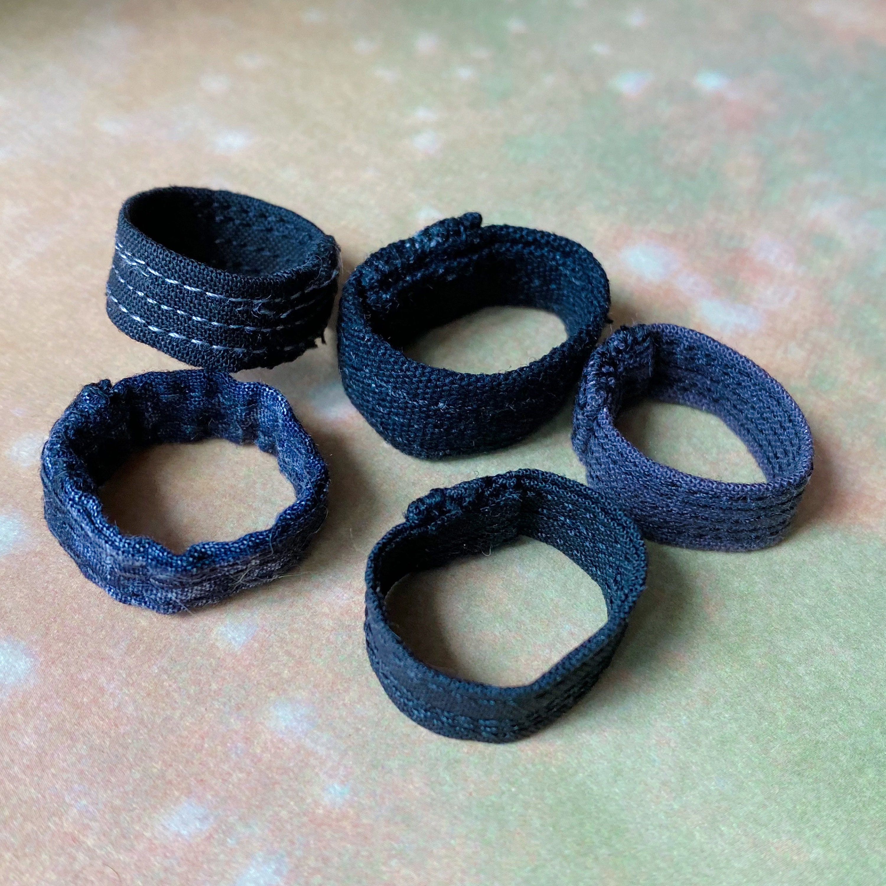 3 Quilted Fabric Rings - Etsy