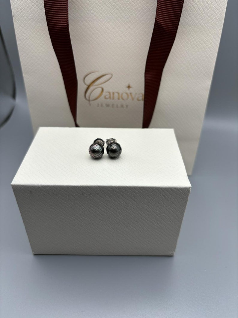 Faceted stud earrings & 18k white gold zdjęcie 2