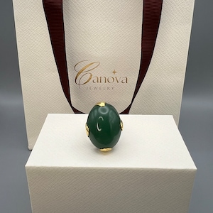 Natural Green Jade Handmade Ring 925 Sterling Silver Size 8