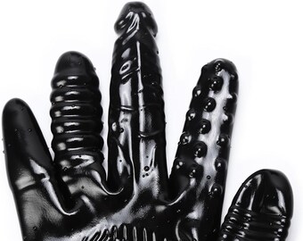 Sex Massage Gloves Soft Latex Finger for Masturbation Vibrations Clitoris Stimulator *MATURE*