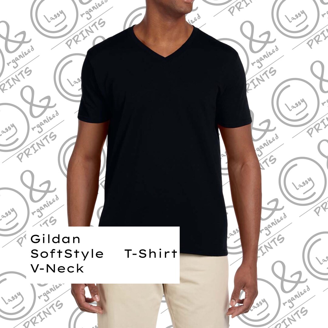Gildan Softstyle V-neck, Cotton T-shirts, Stylish Colors, Unisex V-neck ...