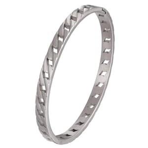 Women's Silver Classic Chain Link Bangle, 18K Gold Plated Chain Style Bangle for Women, Everyday minimalist jewellery, stainless steel