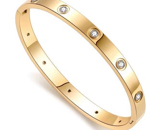Cubic Zirconia Stone Bangle