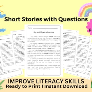 Sight Words Stories, Fluency Passages , 2nd and 3rd Grade Reading Comprehension, Teacher Resource, Learn to Read, Reading Activities