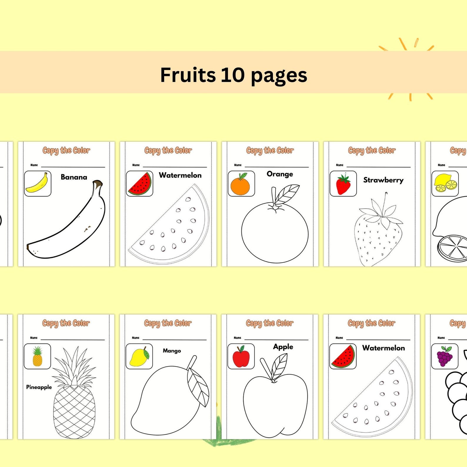 Simple Children's Coloring Page, Easy Printable Coloring for Toddlers ...