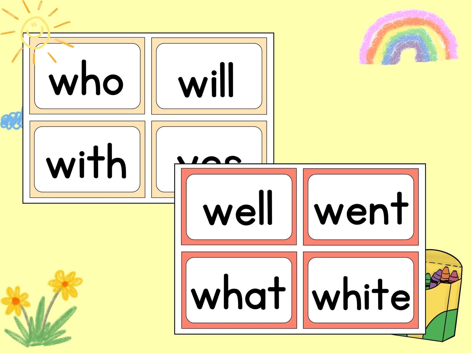 Dolch Sight Words Flashcards | Sight Word Cards for Beginner Readers ...