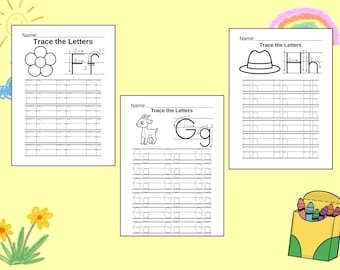 Alphabet Tracing Worksheets - Upper and Lower Case Letters, Fine Motor Skills, Handwriting Practice, Teacher Resources, Preschool Activities