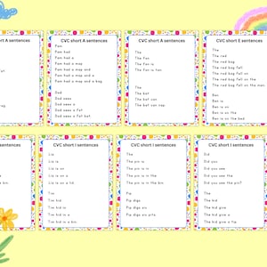 1st Grade Reading Fluency Passages | Homeschool & Early Literacy  Phonics Sentences, Short Reading for Kids | Reading Intervention Resources