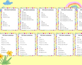 1st Grade Reading Fluency Passages | Homeschool & Early Literacy  Phonics Sentences, Short Reading for Kids | Reading Intervention Resources