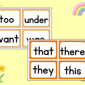 Printable Sight Words Flashcards for Kids | Educational Kindergarten & Preschool Learning | Beginner Reader Flash Cards | Print at Home