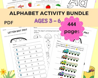 Alphabet Worksheets Bundle, Letter Worksheets, Tracing, Letter of the Week, Learn Alphabet, Letters Activity, Preschool and Toddler Workbook