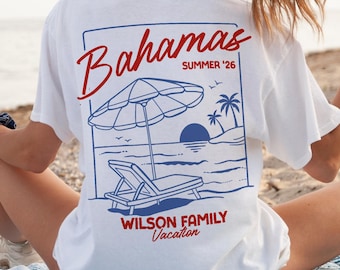 Custom Family Vacation Shirt Matching Group Travel Tshirt With Family Name Holiday Tee Beach Trip Outfit Personalized Family Reunion Gift