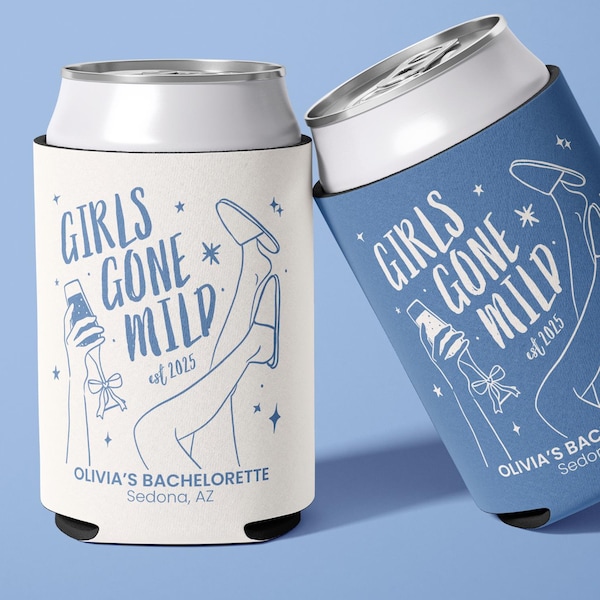 Gone Mild Can Cooler Personalized Bridesmaid Gift Spa Bridal Shower Party Favor Girls Gone Mild Can Sleeve Luxury Bachelorette Bag Stuffer