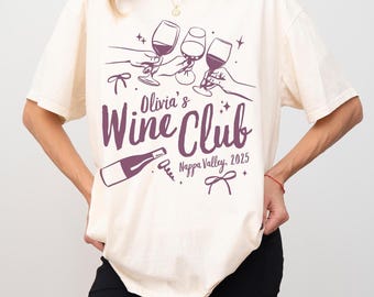 Bridal Wine Club Shirt Persoanlized Winery Bachelorette Party Tee Custom Wine Bach Club TShirt Vineyard Bridal Shower Merch Bride Wine Club